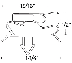 Commercial Refrigeration gasket G01-58 spec