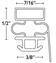 Commercial Refrigeration gasket G01-807 spec